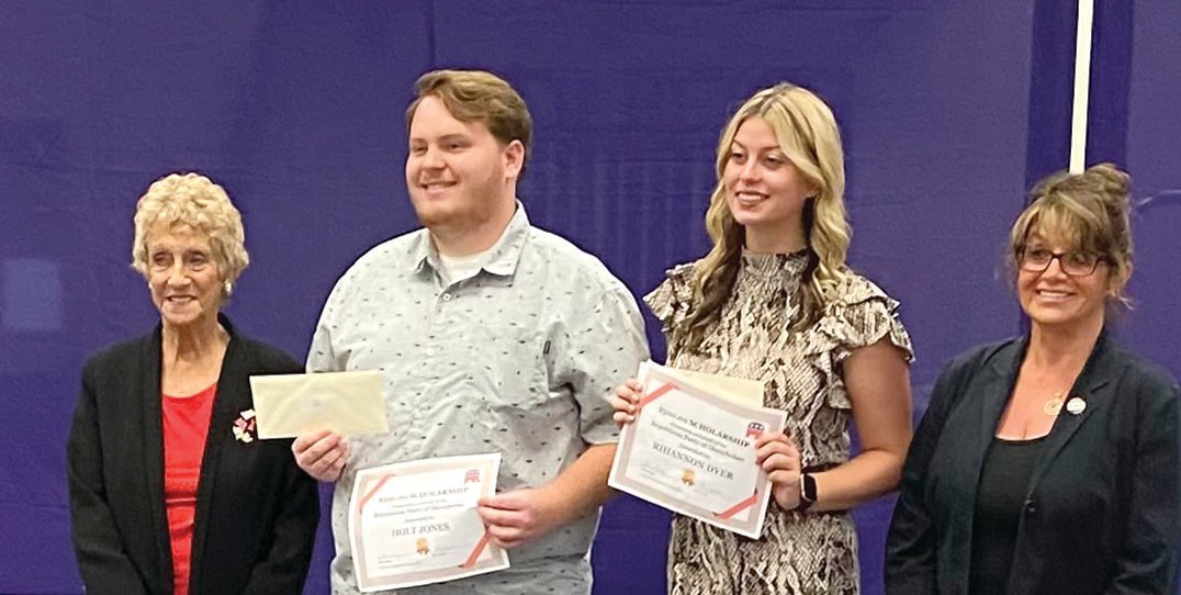 The Republican Party and the Republican Club proudly gave out two scholarships this year and wish the recipients, Holt Jones (left) and Rhionnnan Dyer (right) the best in their future endeavors.